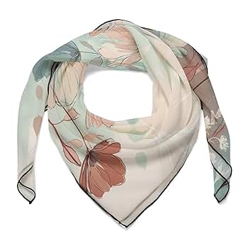 QWJKM Head Scarf for Women Line Drawing Style Bandana Square